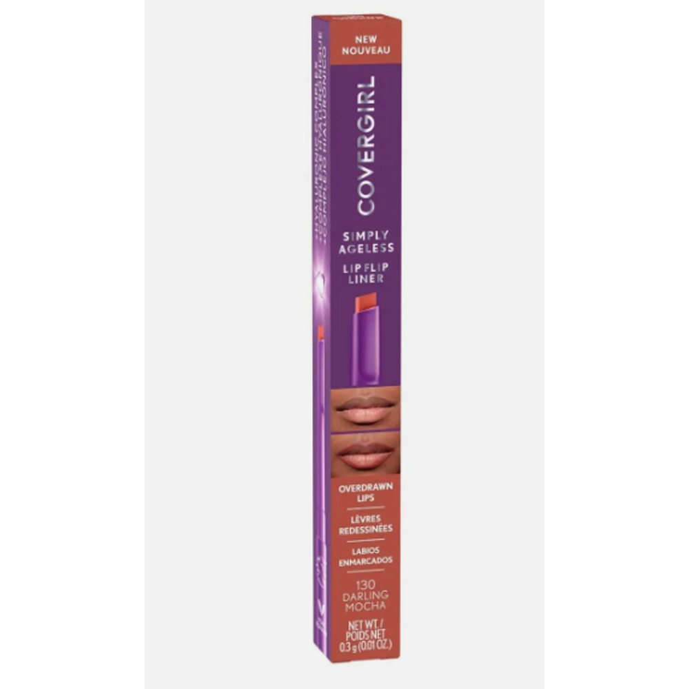 Covergirl Simply Ageless Lip Flip Lip Liner, 130 Darling Mocha (Brown)